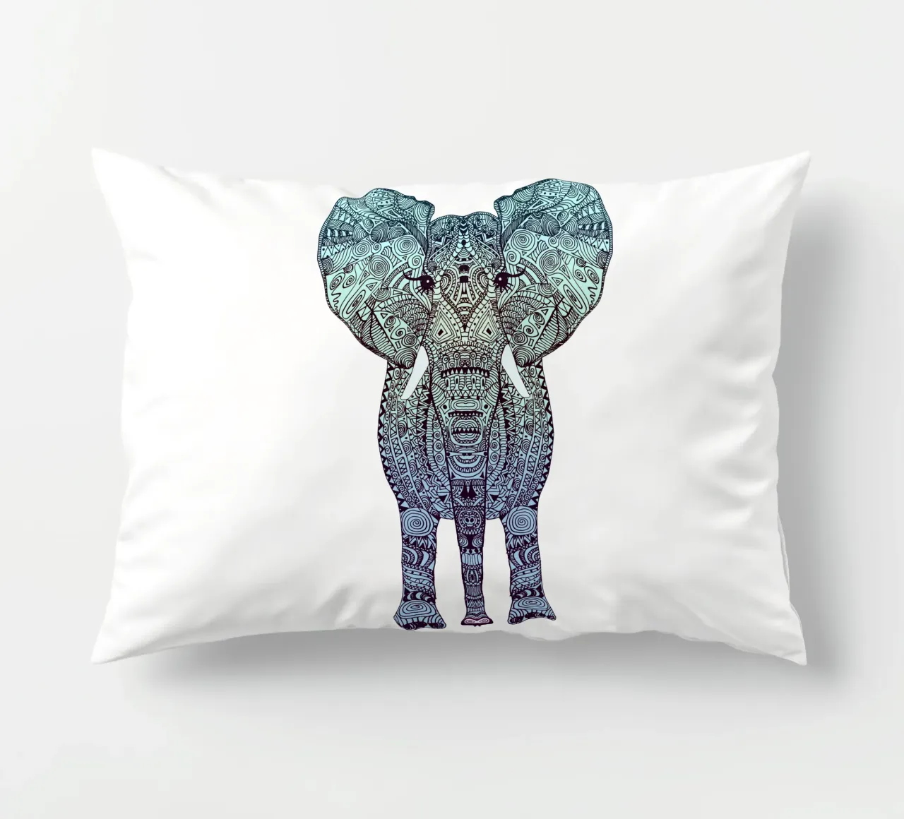 Mint Elephant cuscino da Monika Strigel