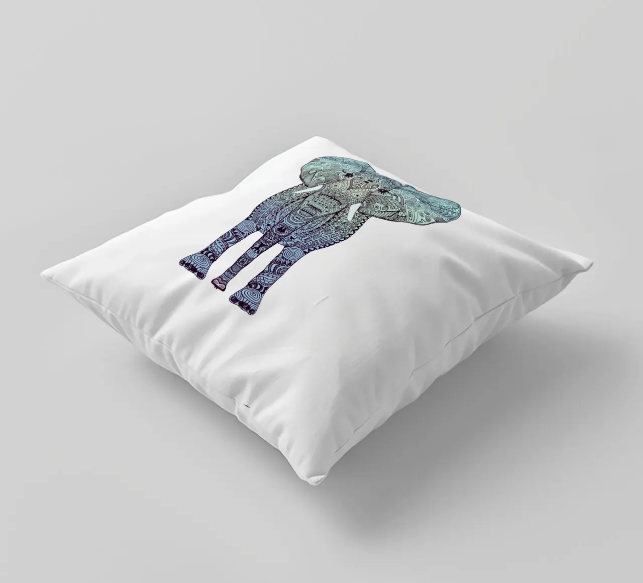 Mint Elephant cuscino da Monika Strigel