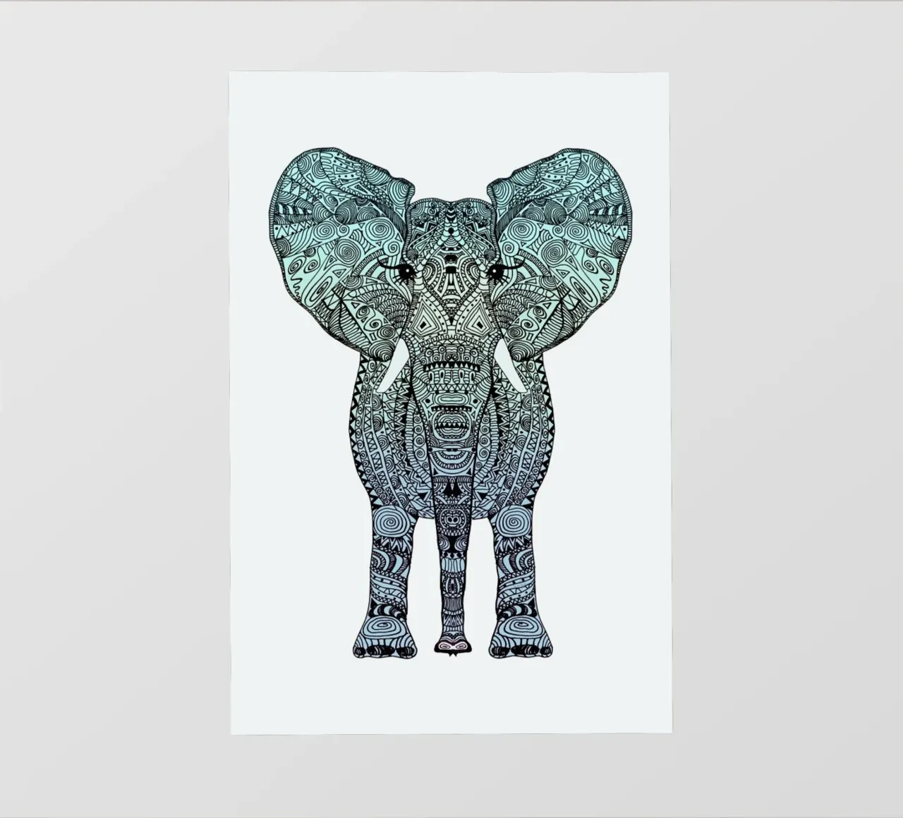Mint Elephant pellicola backlit da Monika Strigel