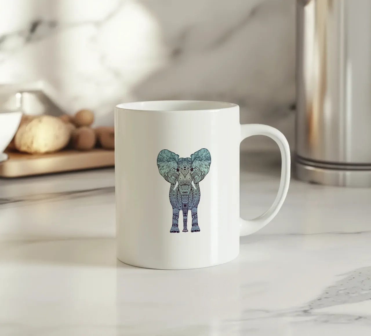 Mint Elephant tazza in ceramica da Monika Strigel