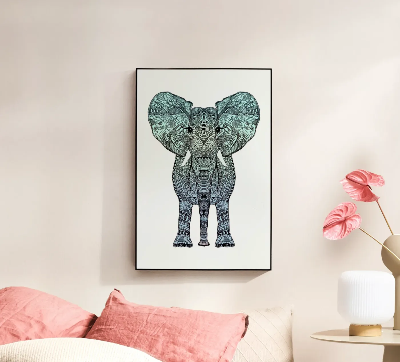 Mint Elephant plexiglas de Monika Strigel