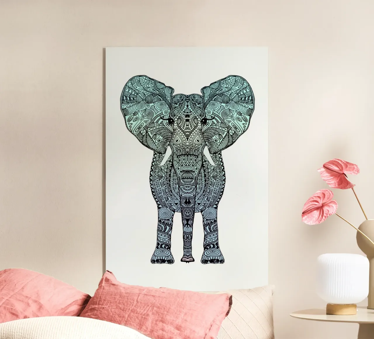 Mint Elephant plexiglass da Monika Strigel
