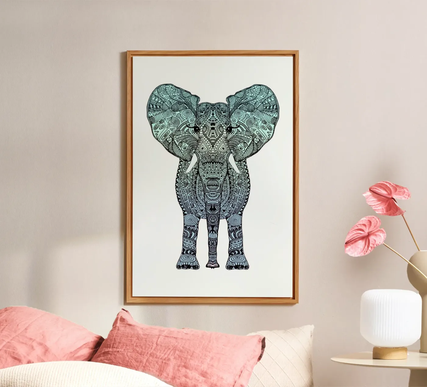 Mint Elephant forex plate by Monika Strigel