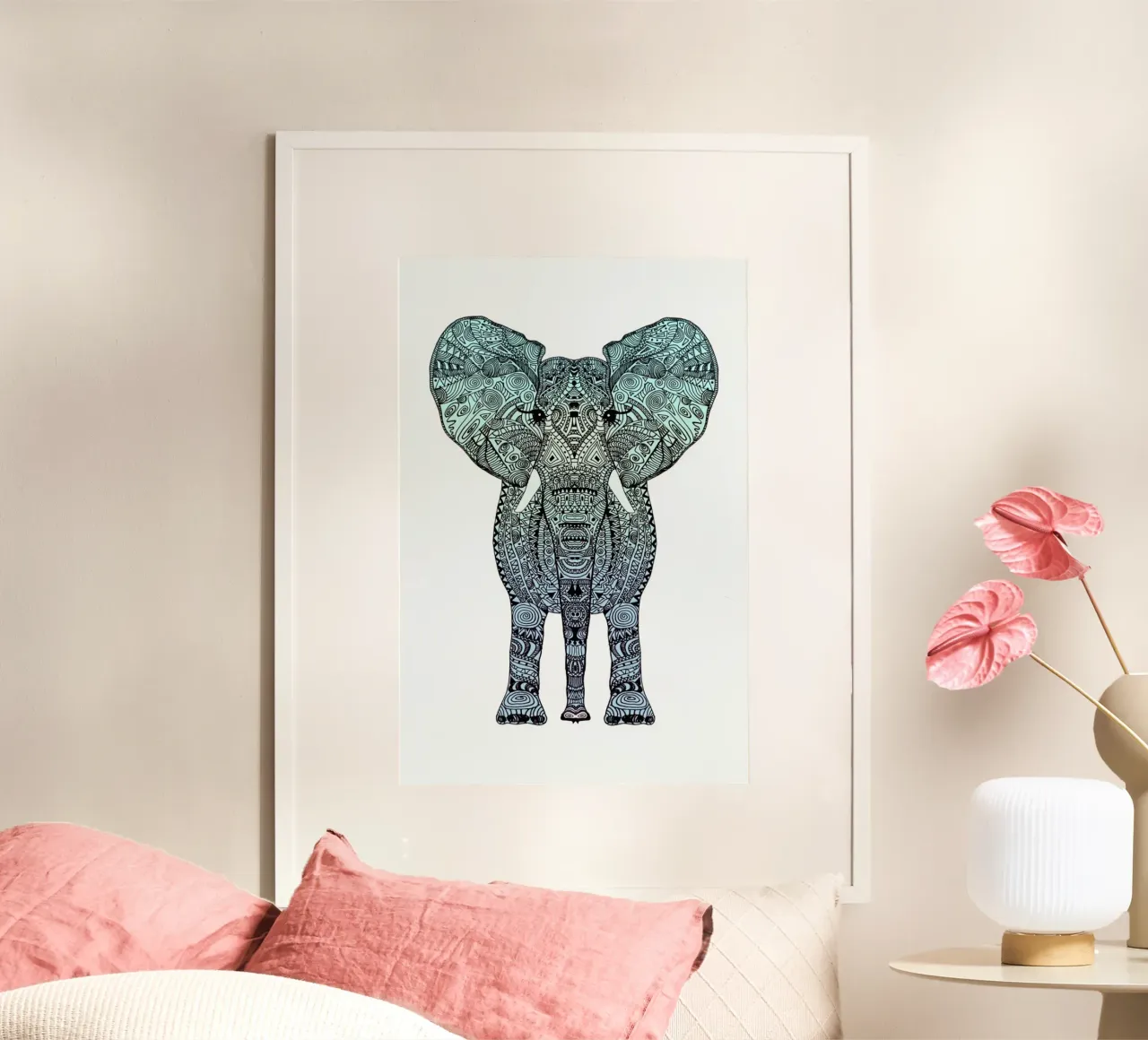 Mint Elephant poster da Monika Strigel