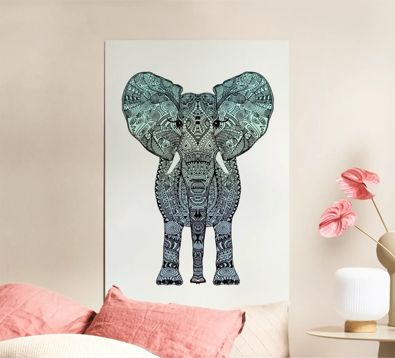 Mint Elephant poster da Monika Strigel