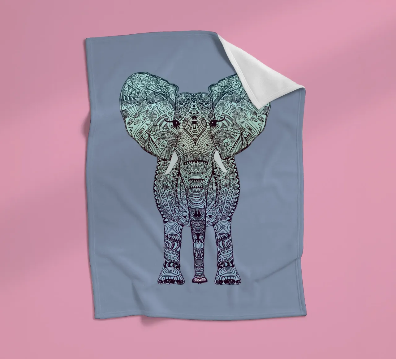 Mint Elephant coperta in pile da Monika Strigel