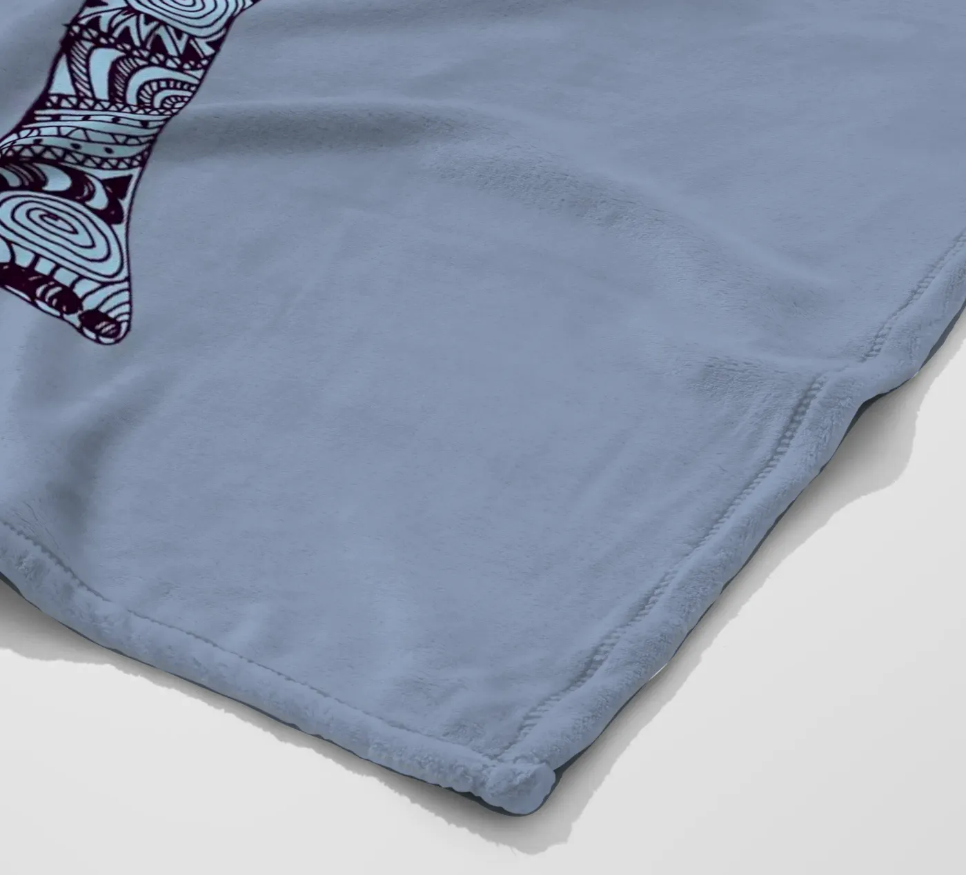 Mint Elephant fleece blanket by Monika Strigel