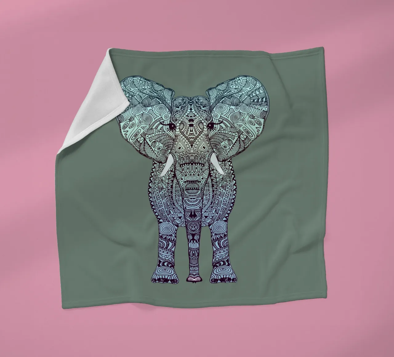 Mint Elephant coperta in pile da Monika Strigel