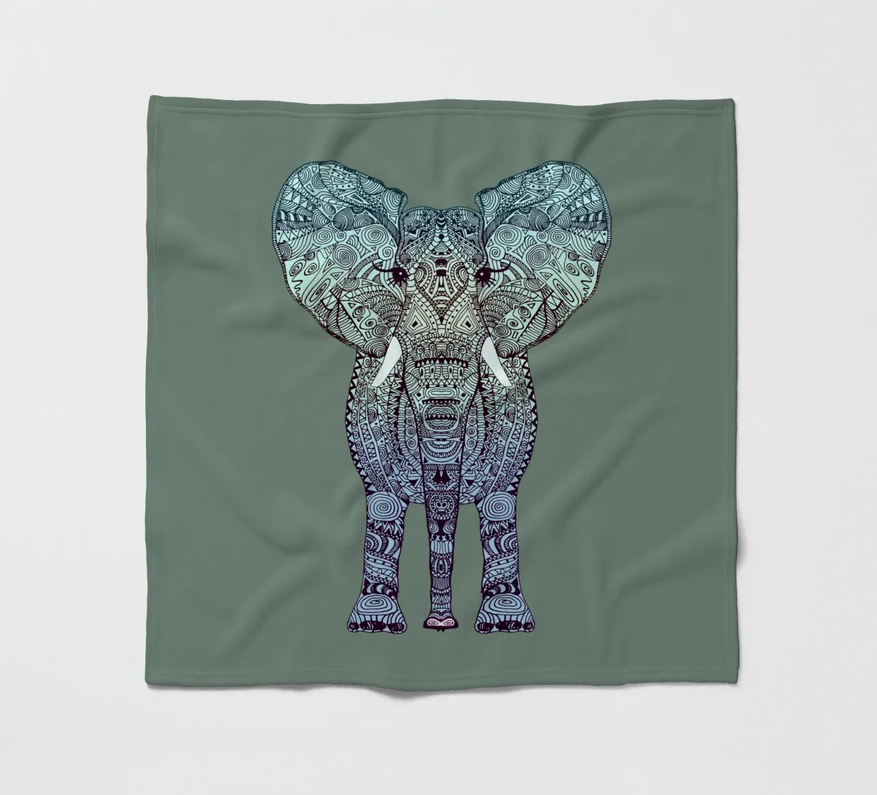 Mint Elephant coperta in pile da Monika Strigel