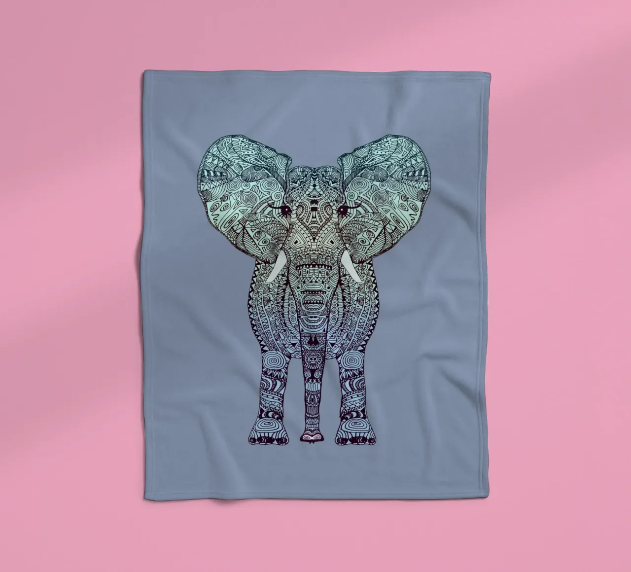 Mint Elephant coperta in pile da Monika Strigel