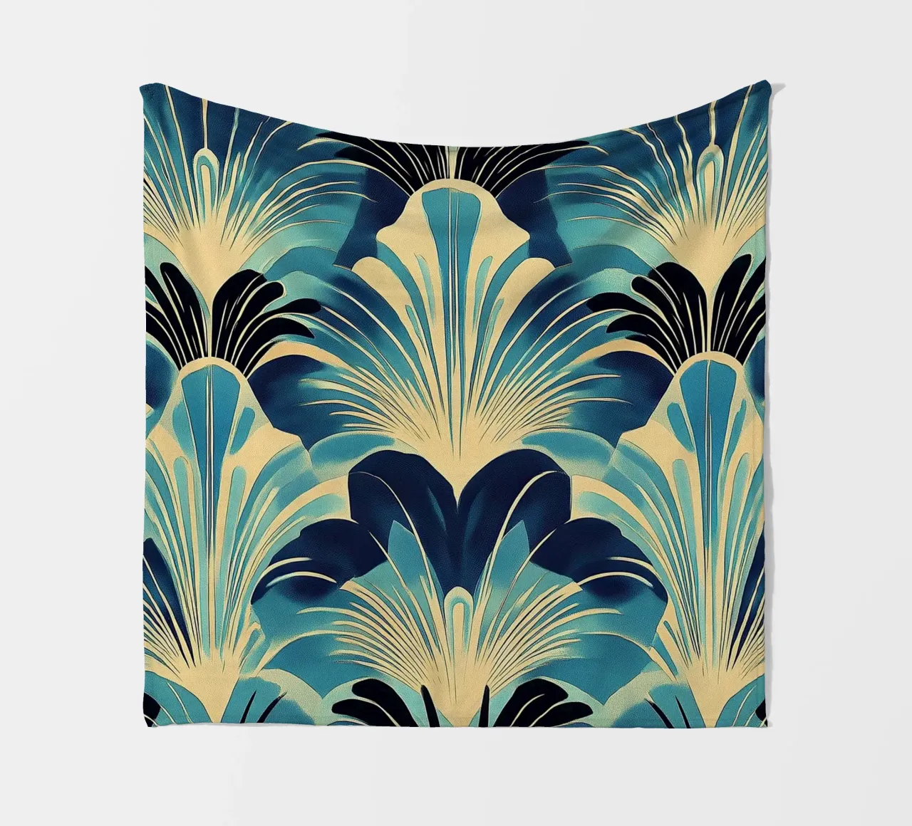 Art Deco fleece blanket by Nikis Art Studio