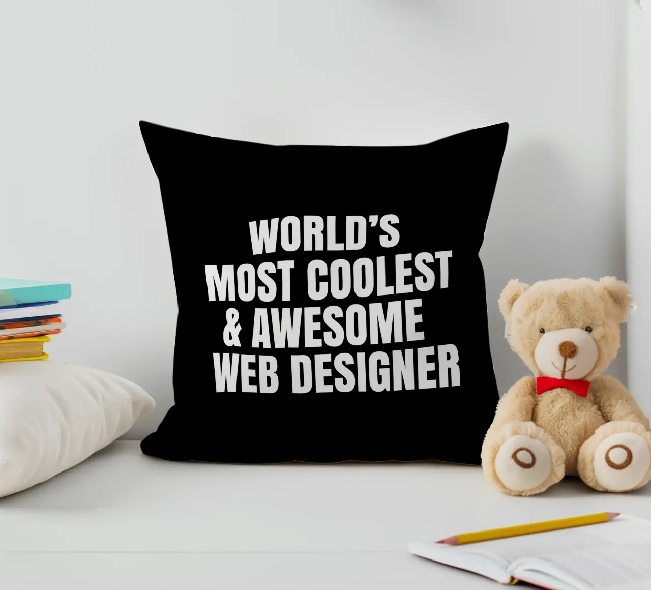 World's most coolest and awesome web designer kussen van happieeagle