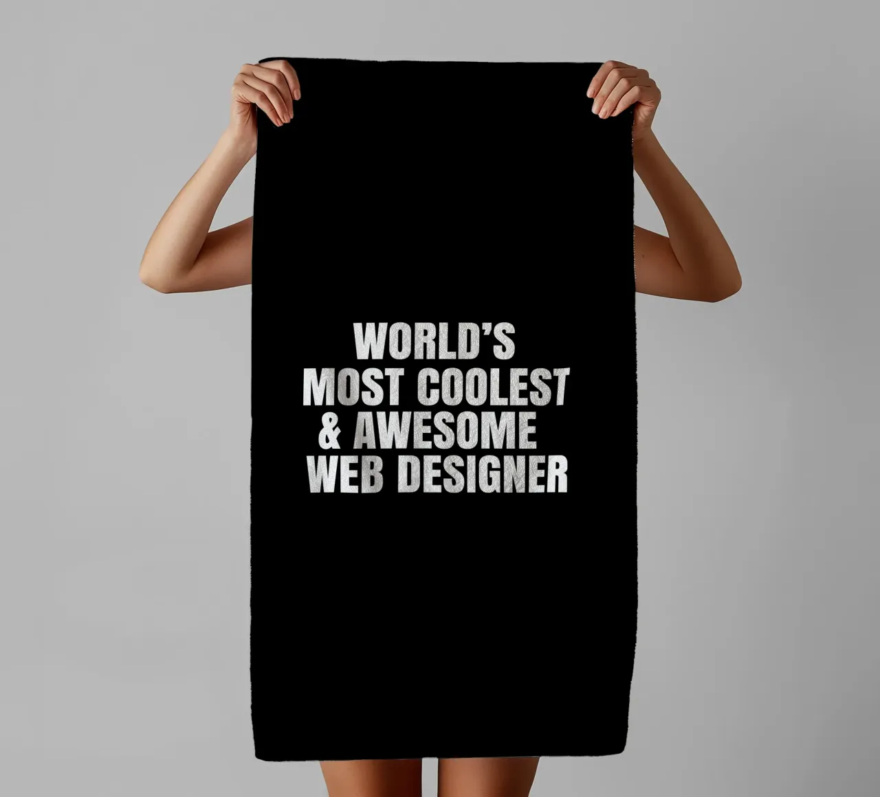 World's most coolest and awesome web designer asciugamano da bagno da happieeagle