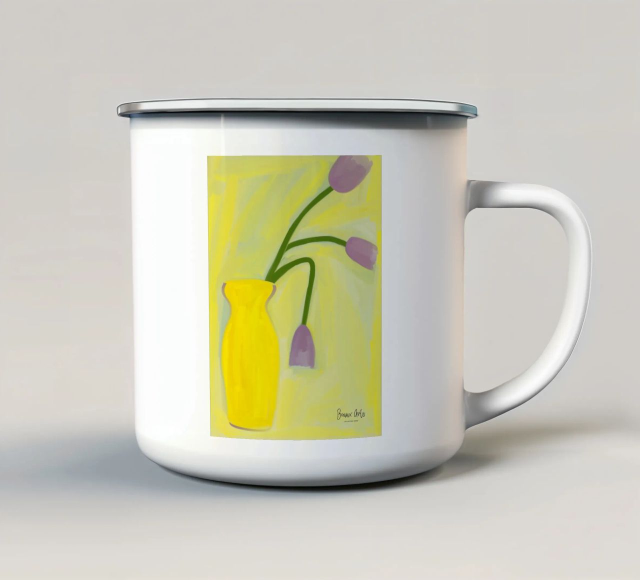Whispering Dusk tazza in smalto da Mike Leymi