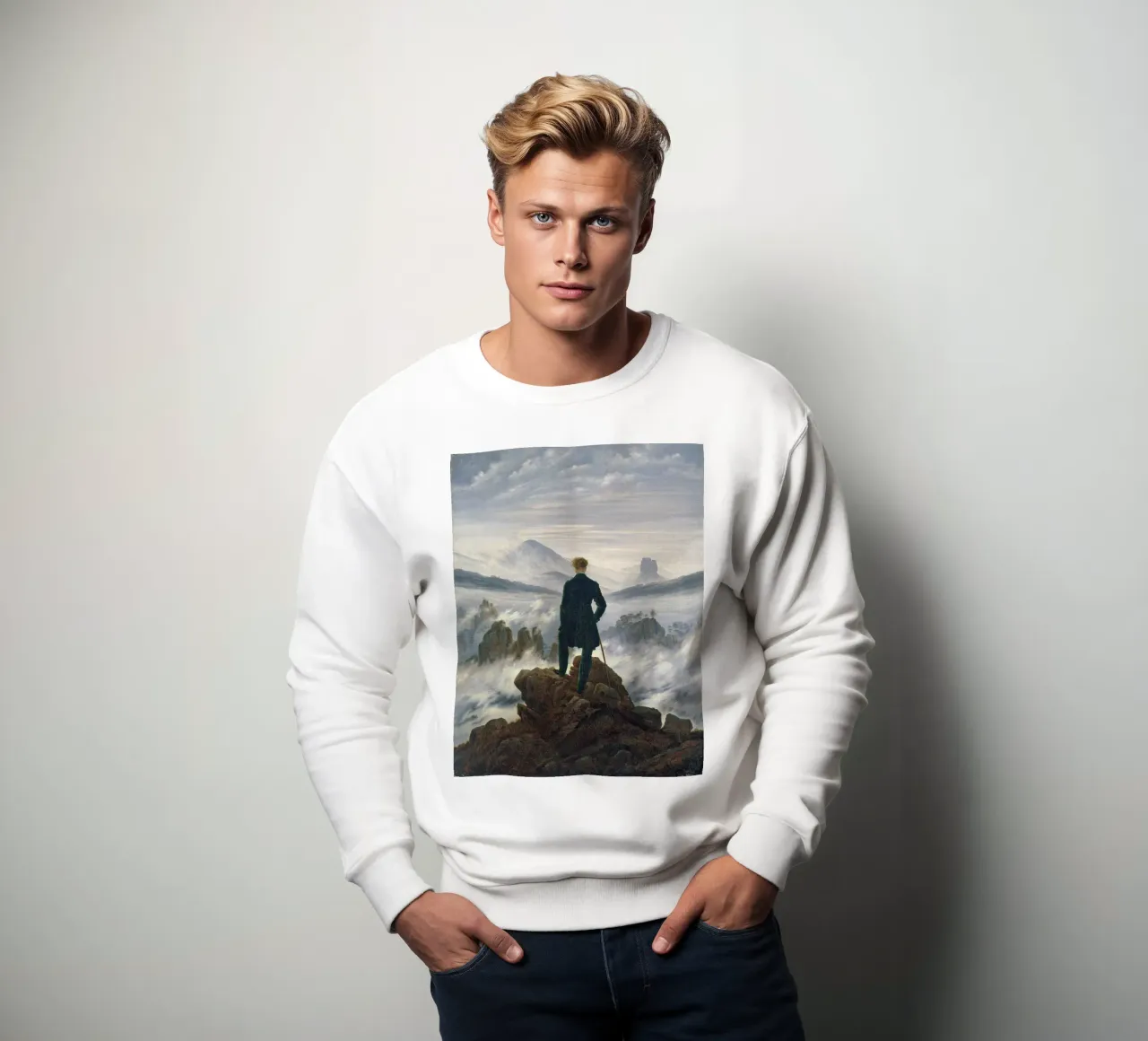 Wanderer Above the Sea of Fog felpa da apoloprints