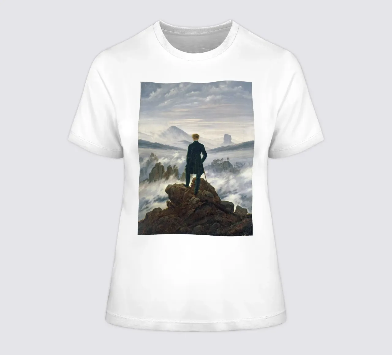 Wanderer Above the Sea of Fog t-shirt da donna da apoloprints