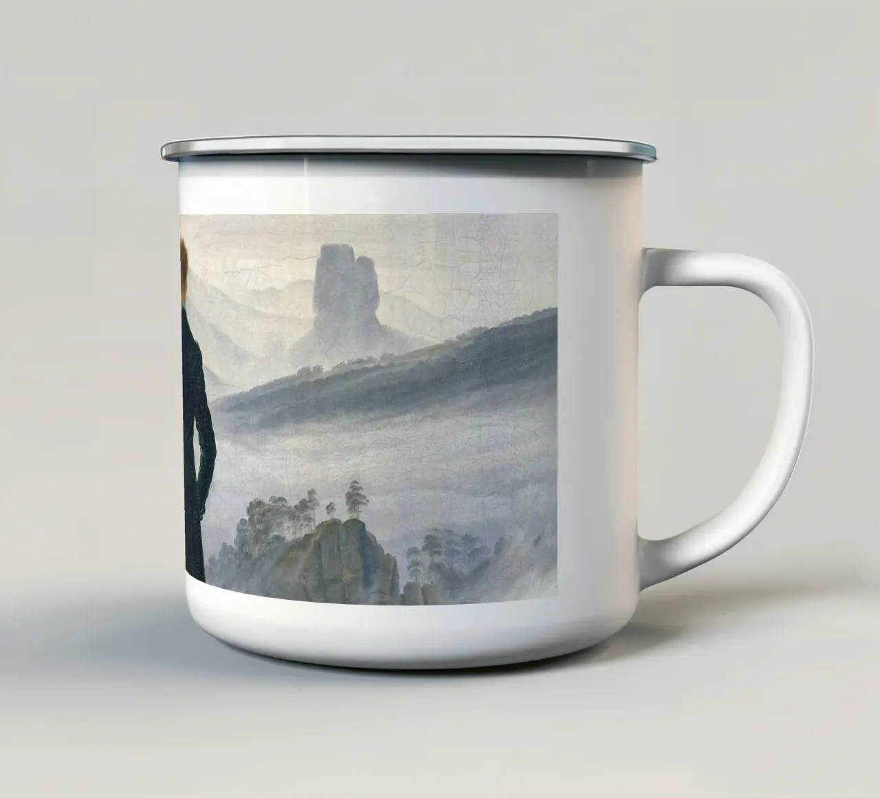 Wanderer Above the Sea of Fog tazza in smalto da apoloprints