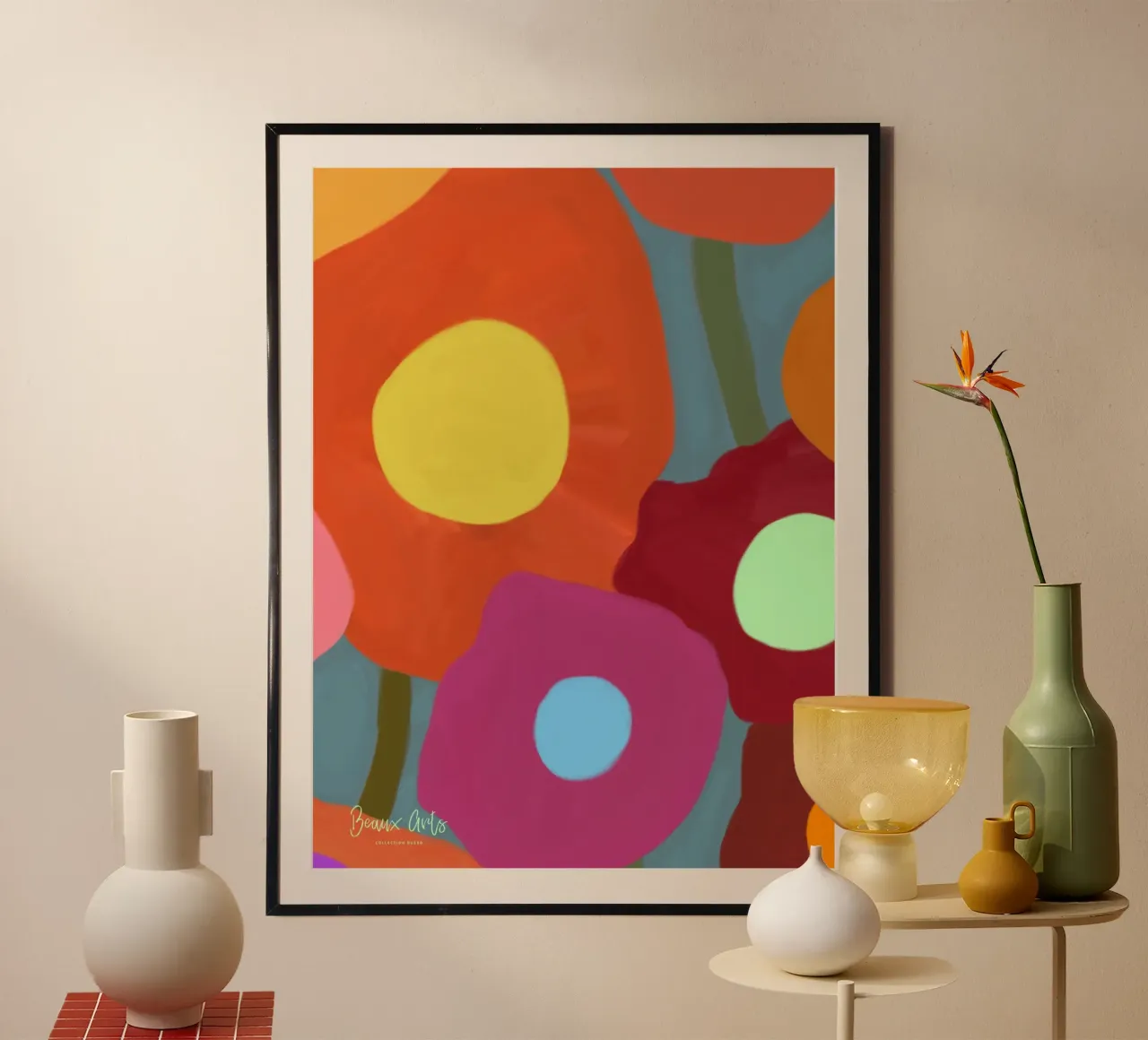 Starlit Breeze poster con telaio in legno da Mike Leymi
