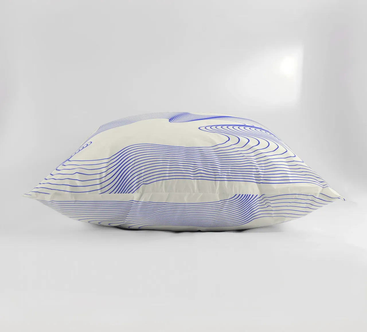 Azure Pulse |  Minimal Art | Hypnotic Blue cuscino da PrintCessStudio