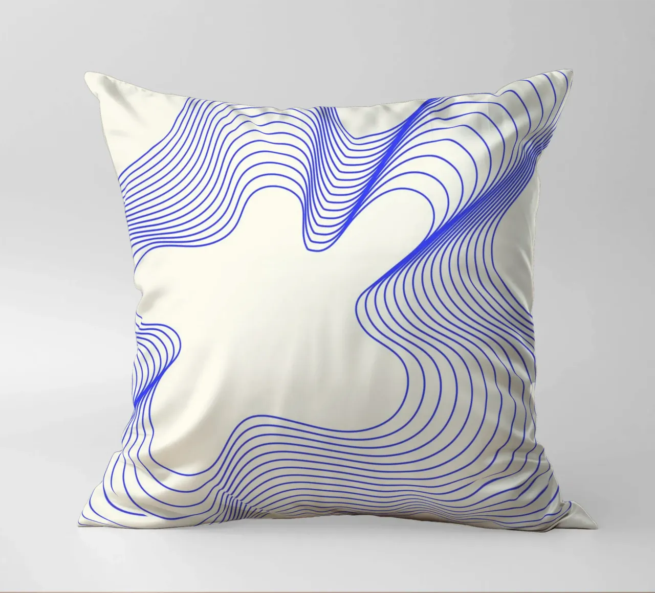 Azure Pulse |  Minimal Art | Hypnotic Blue cuscino da PrintCessStudio
