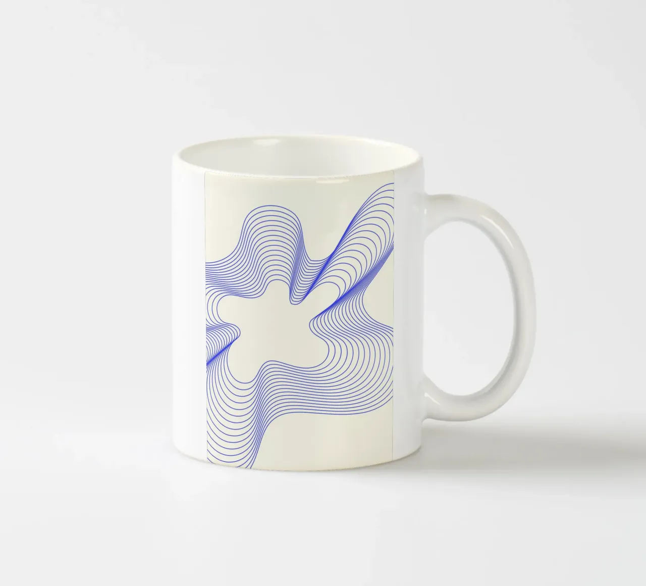 Azure Pulse |  Minimal Art | Hypnotic Blue tazza in ceramica da PrintCessStudio
