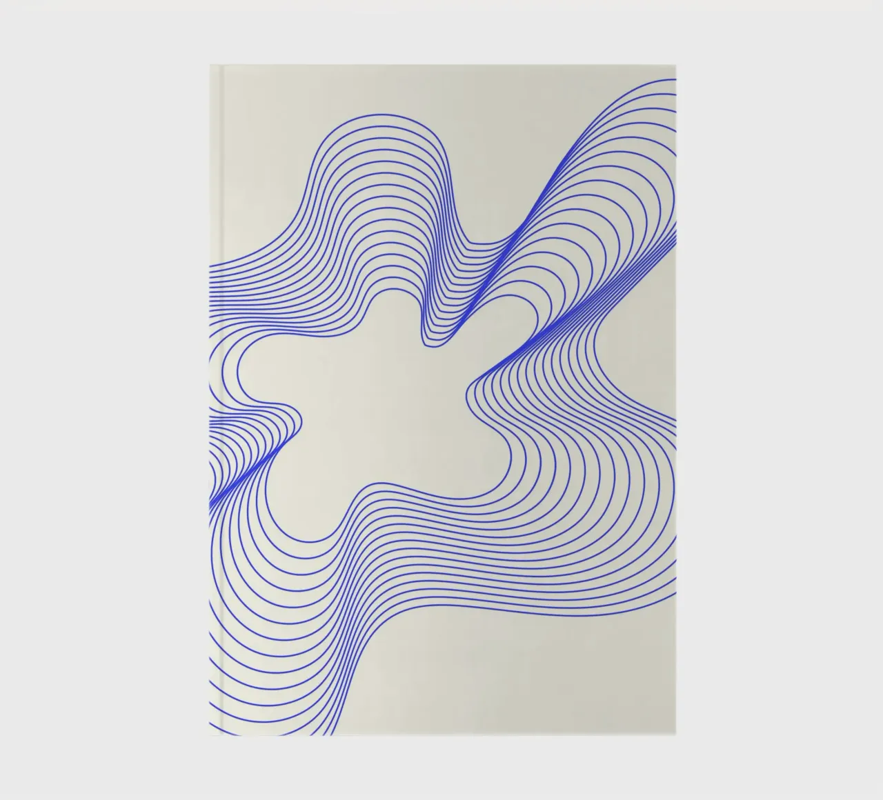 Azure Pulse |  Minimal Art | Hypnotic Blue notebook by PrintCessStudio