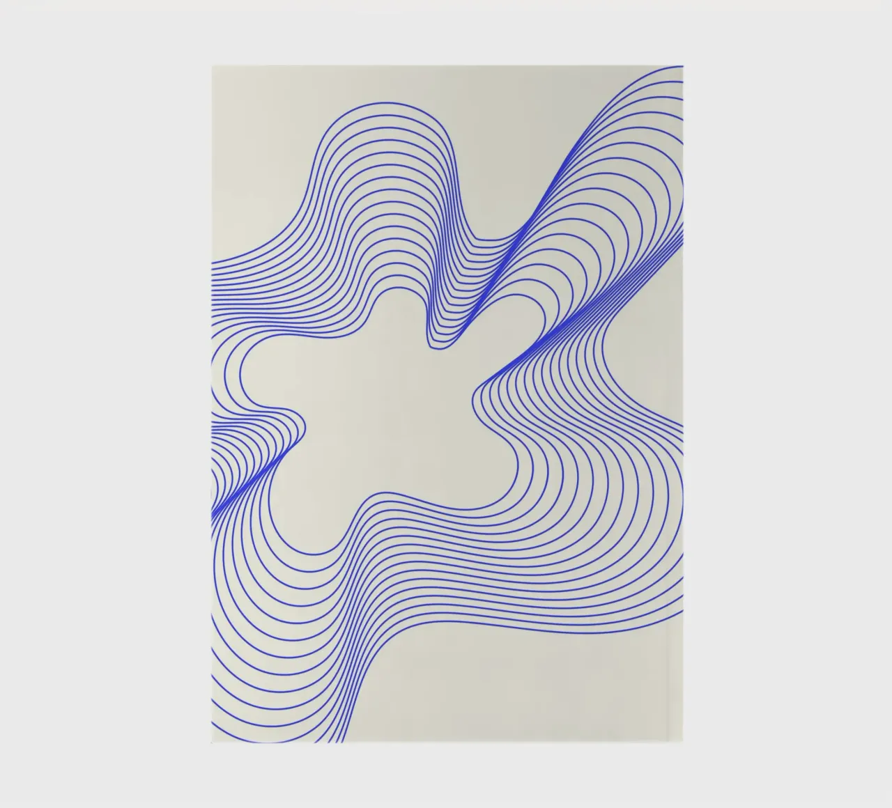 Azure Pulse |  Minimal Art | Hypnotic Blue notebook by PrintCessStudio