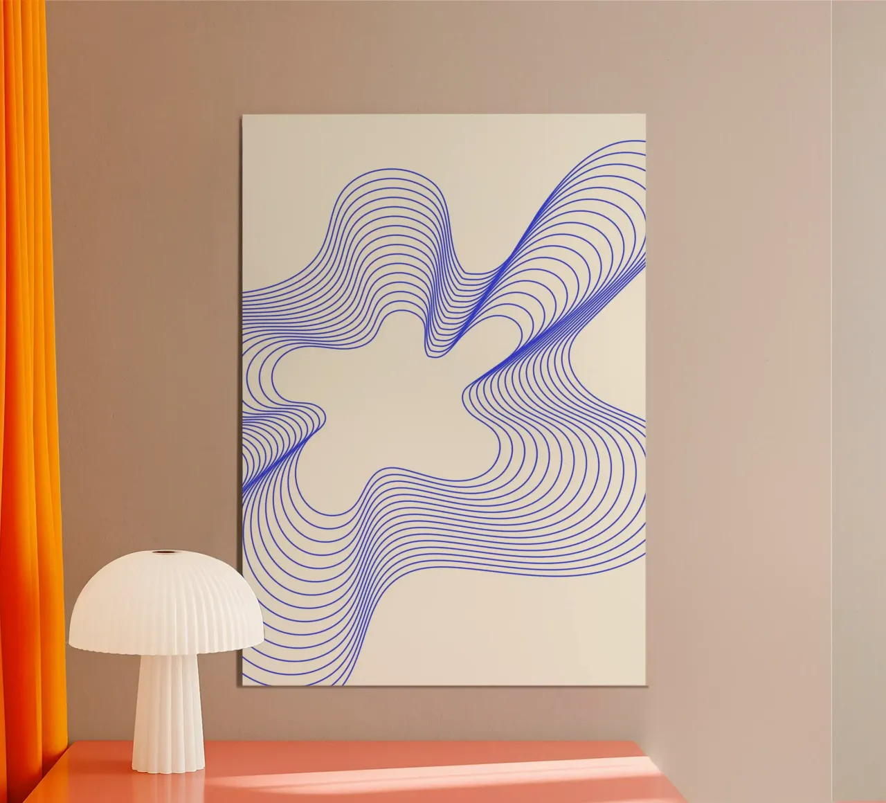 Azure Pulse |  Minimal Art | Hypnotic Blue alluminio dibond da PrintCessStudio