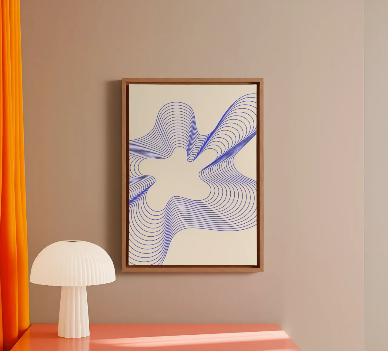 Azure Pulse |  Minimal Art | Hypnotic Blue tela con Cornice a cassetta da PrintCessStudio