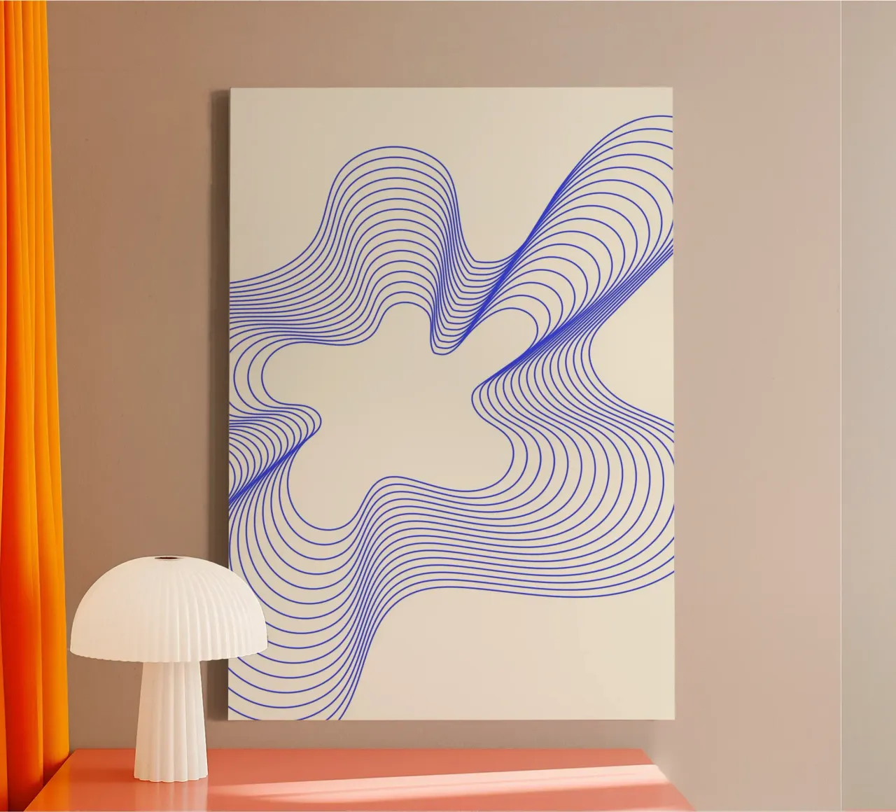 Azure Pulse |  Minimal Art | Hypnotic Blue tela con Cornice a cassetta da PrintCessStudio