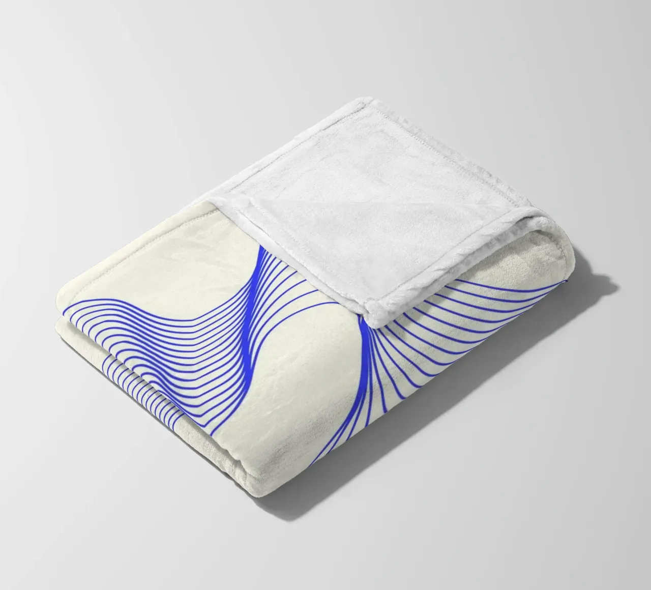 Azure Pulse |  Minimal Art | Hypnotic Blue coperta in pile da PrintCessStudio