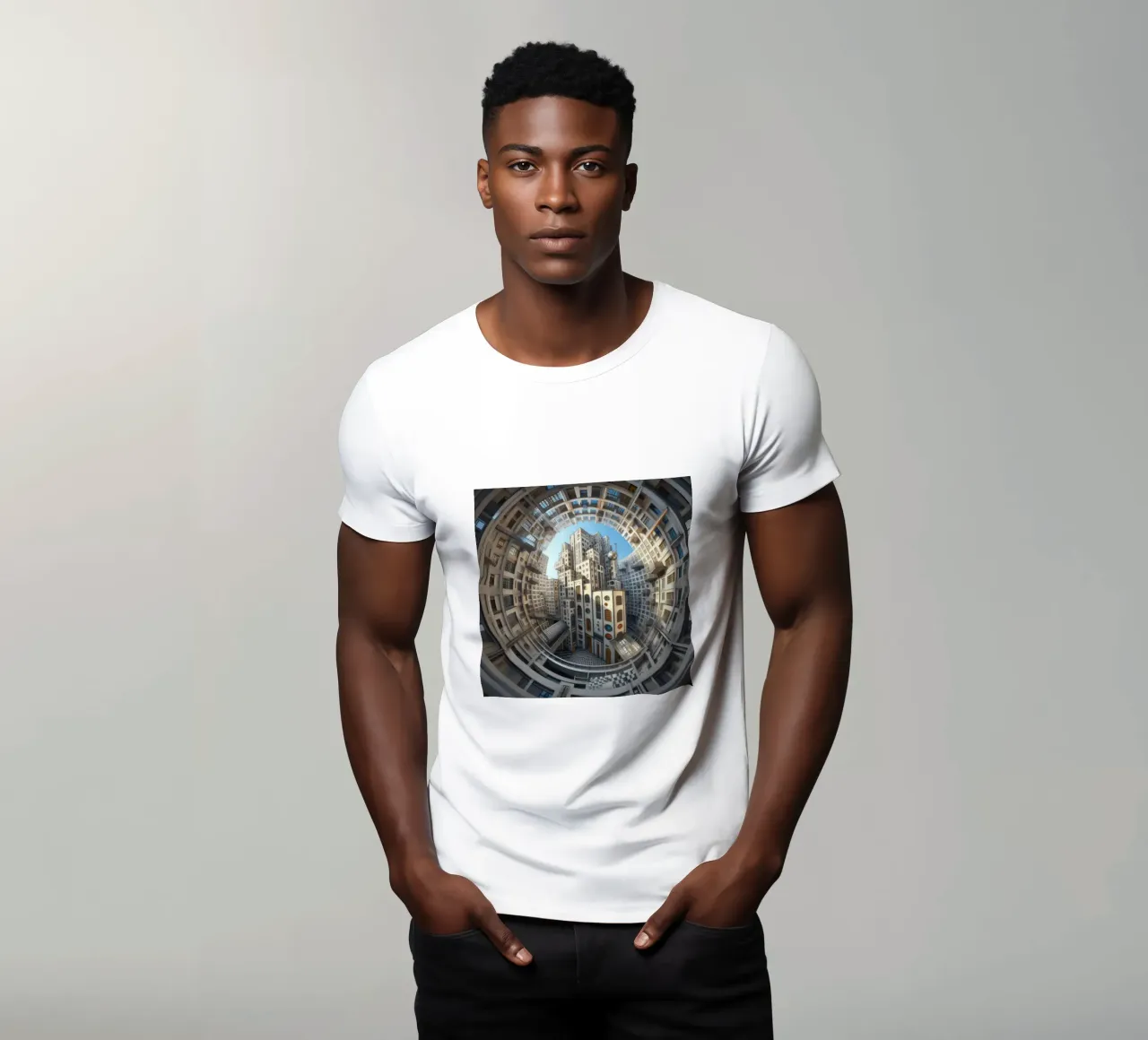 Sphere 013 - Futuristic Circular Cityscape t-shirt da Spheres