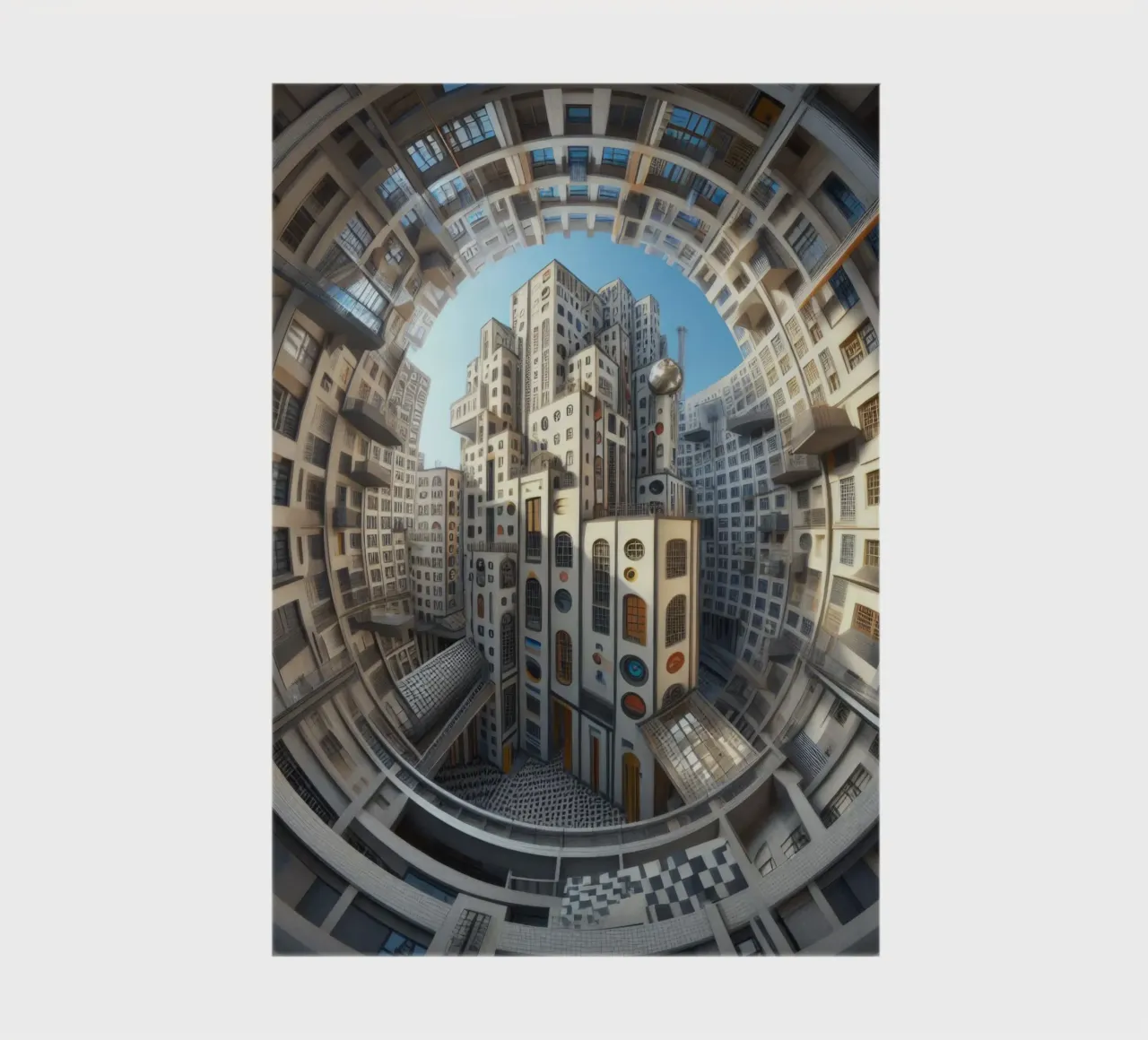 Sphere 013 - Futuristic Circular Cityscape notebook by Spheres