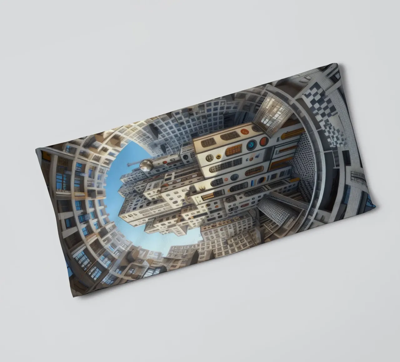 Sphere 013 - Futuristic Circular Cityscape asciugamano da bagno da Spheres