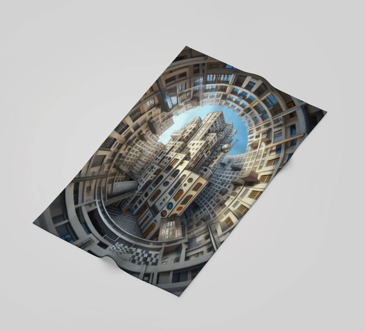 Sphere 013 - Futuristic Circular Cityscape telo mare da Spheres