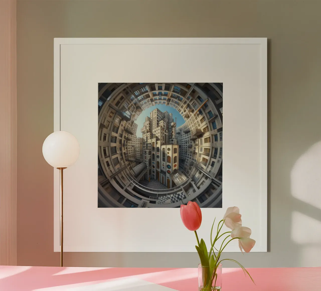 Sphere 013 - Futuristic Circular Cityscape poster da Spheres