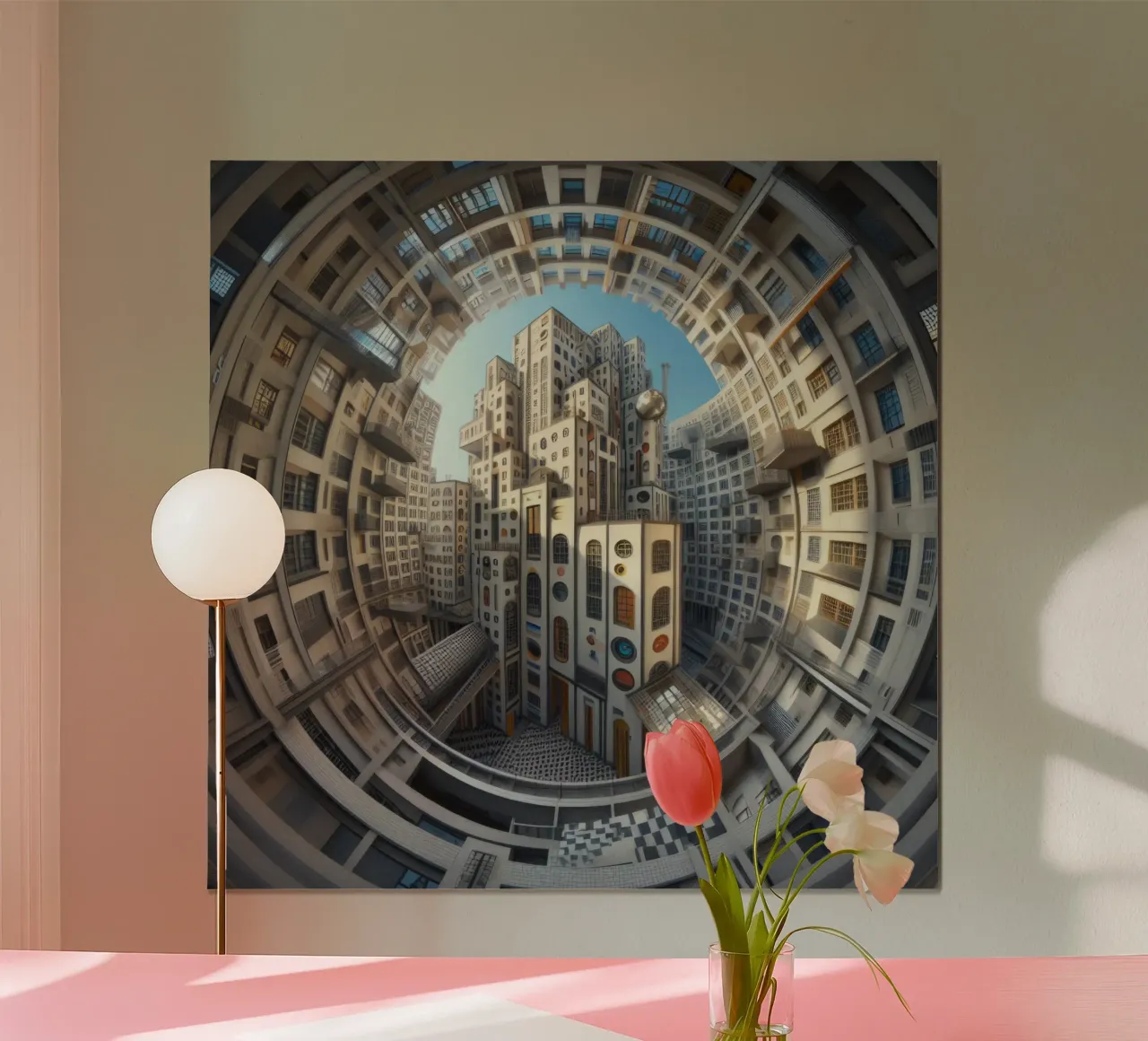 Sphere 013 - Futuristic Circular Cityscape poster da Spheres
