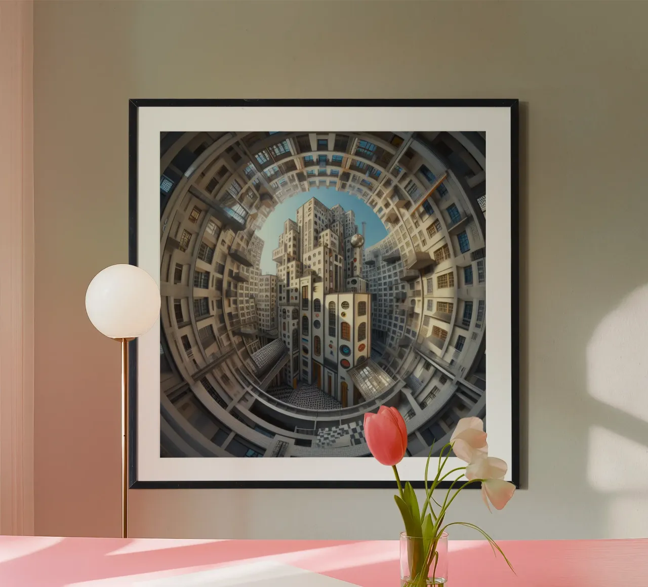 Sphere 013 - Futuristic Circular Cityscape poster da Spheres