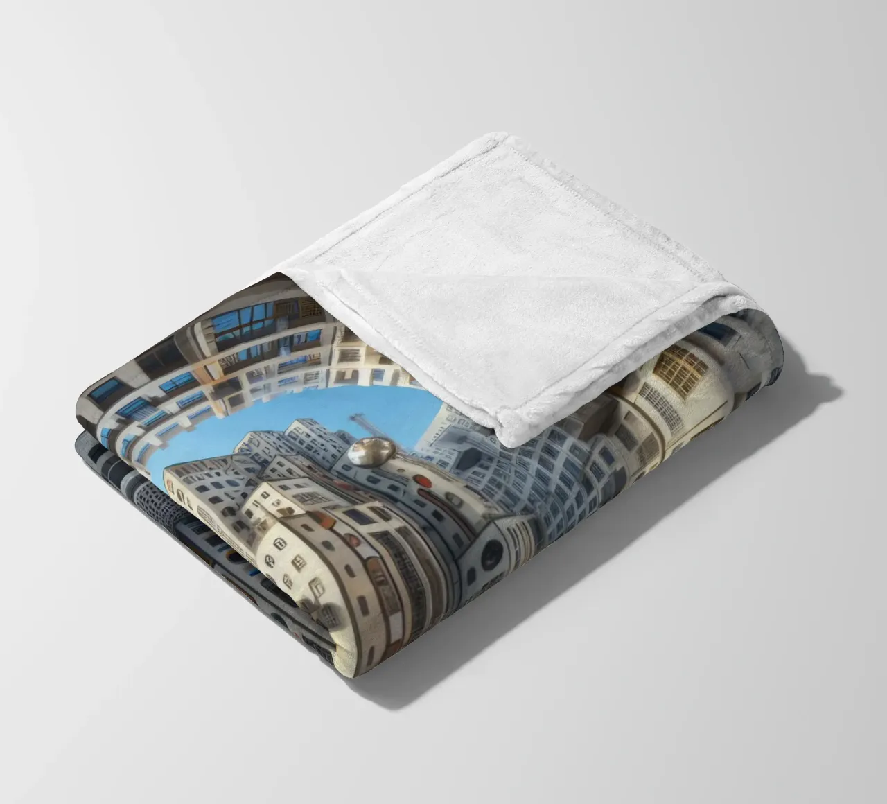 Sphere 013 - Futuristic Circular Cityscape coperta in pile da Spheres