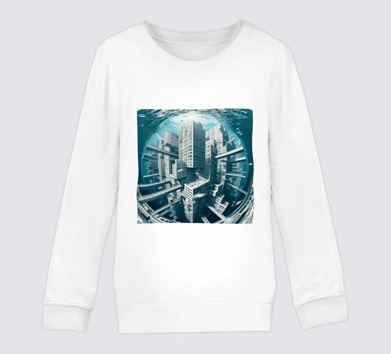 Sphere 014 - Underwater Futuristic Cityscape felpa bambino da Spheres