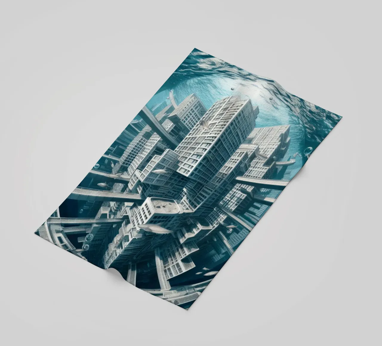 Sphere 014 - Underwater Futuristic Cityscape telo mare da Spheres