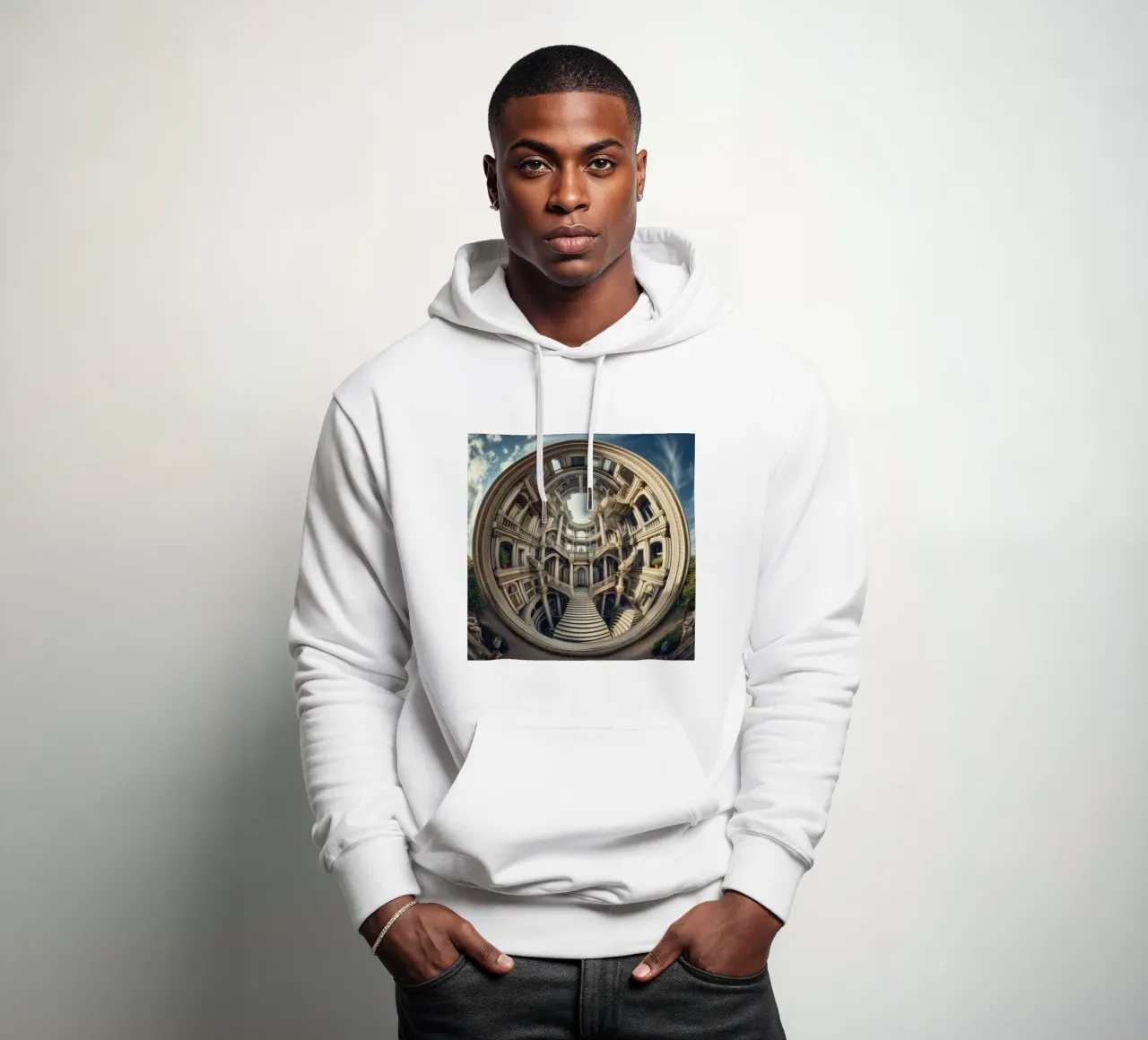 Sphere 004 - Circular Architectural Masterpiece felpa con cappuccio da Spheres