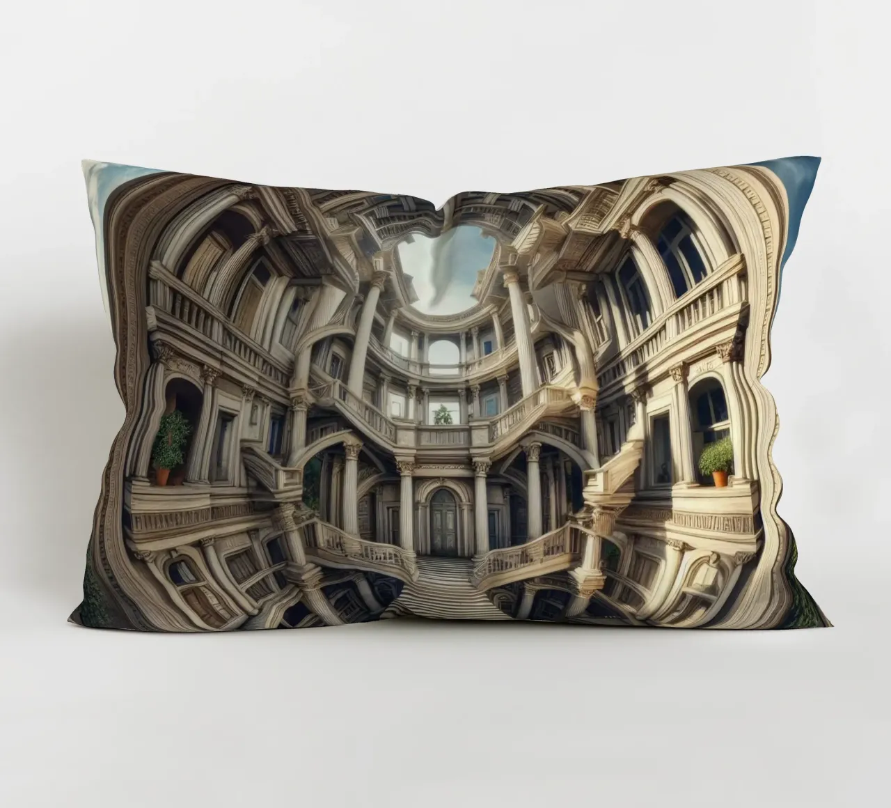 Sphere 004 - Circular Architectural Masterpiece decorative cushion by Spheres