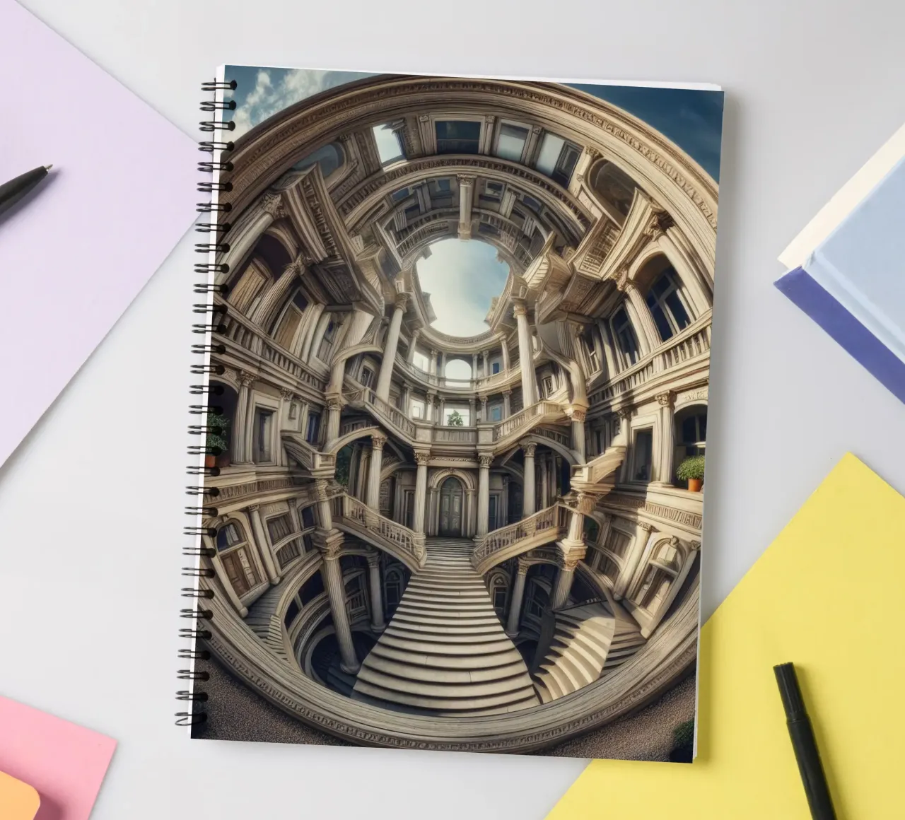 Sphere 004 - Circular Architectural Masterpiece spiral notebook by Spheres