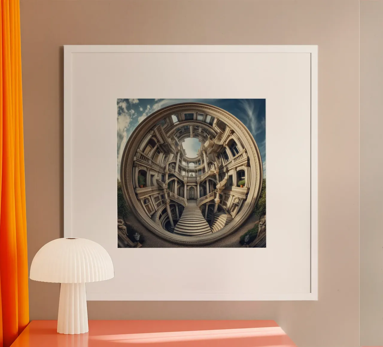 Sphere 004 - Circular Architectural Masterpiece hahnemühle de Spheres