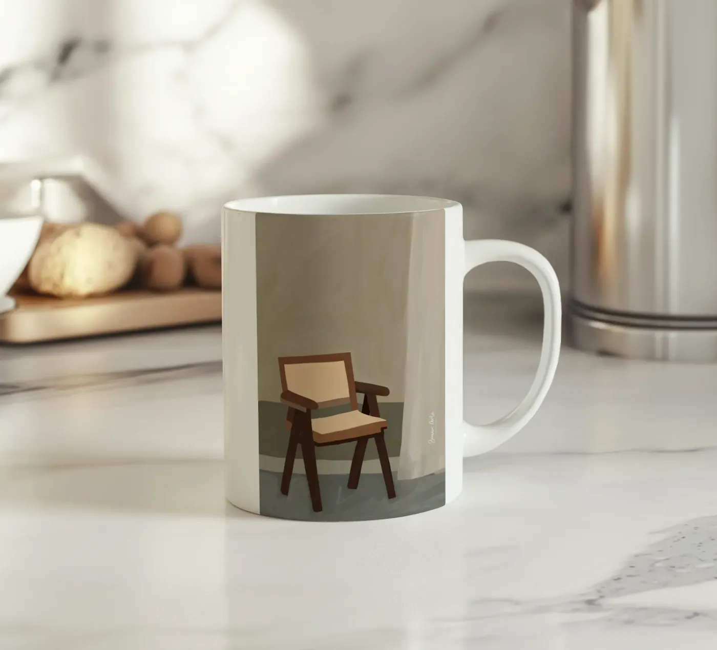 Sunset Veil ceramic mug by Mike Leymi