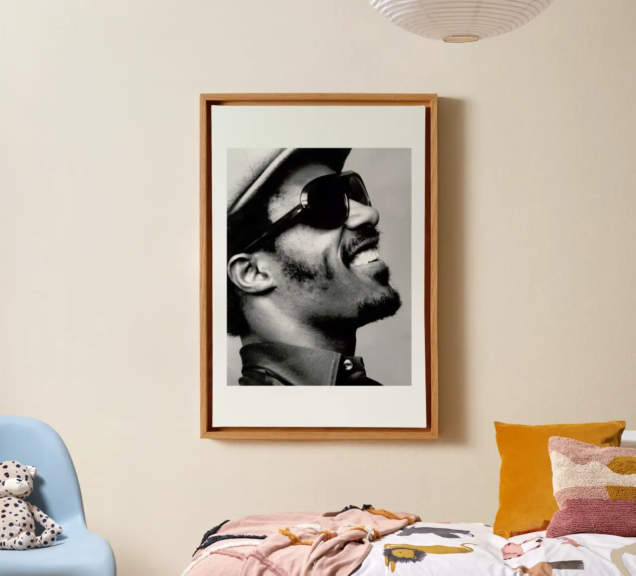 Stevie Wonder tela con Cornice a cassetta da Gallery Print and Art Limited