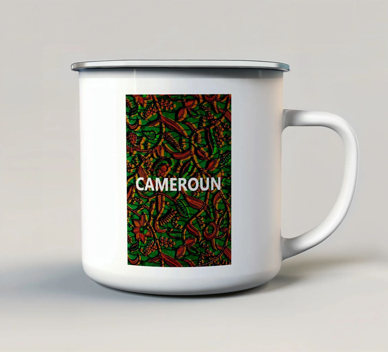 Cameroun tazza in smalto da Mathudace Créas