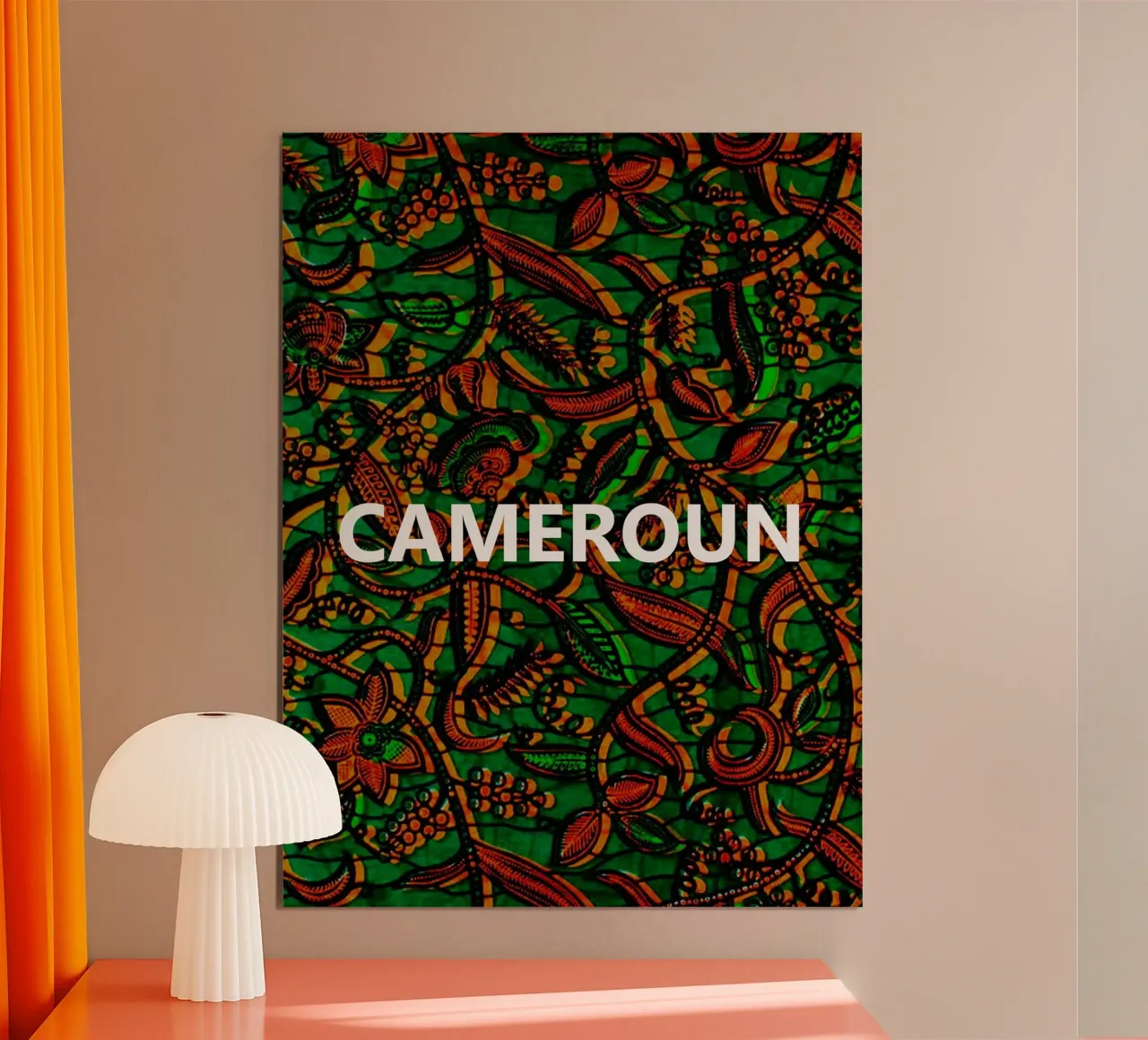 Cameroun poster con telaio in legno da Mathudace Créas