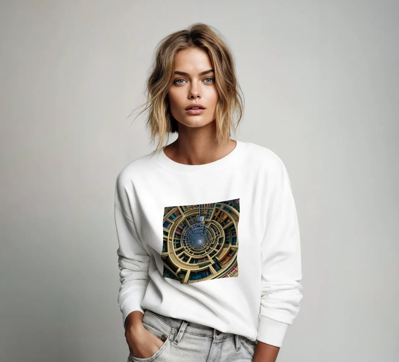 Sphere 008 - Hypnotic Spiral Architecture Sweatshirt von Spheres